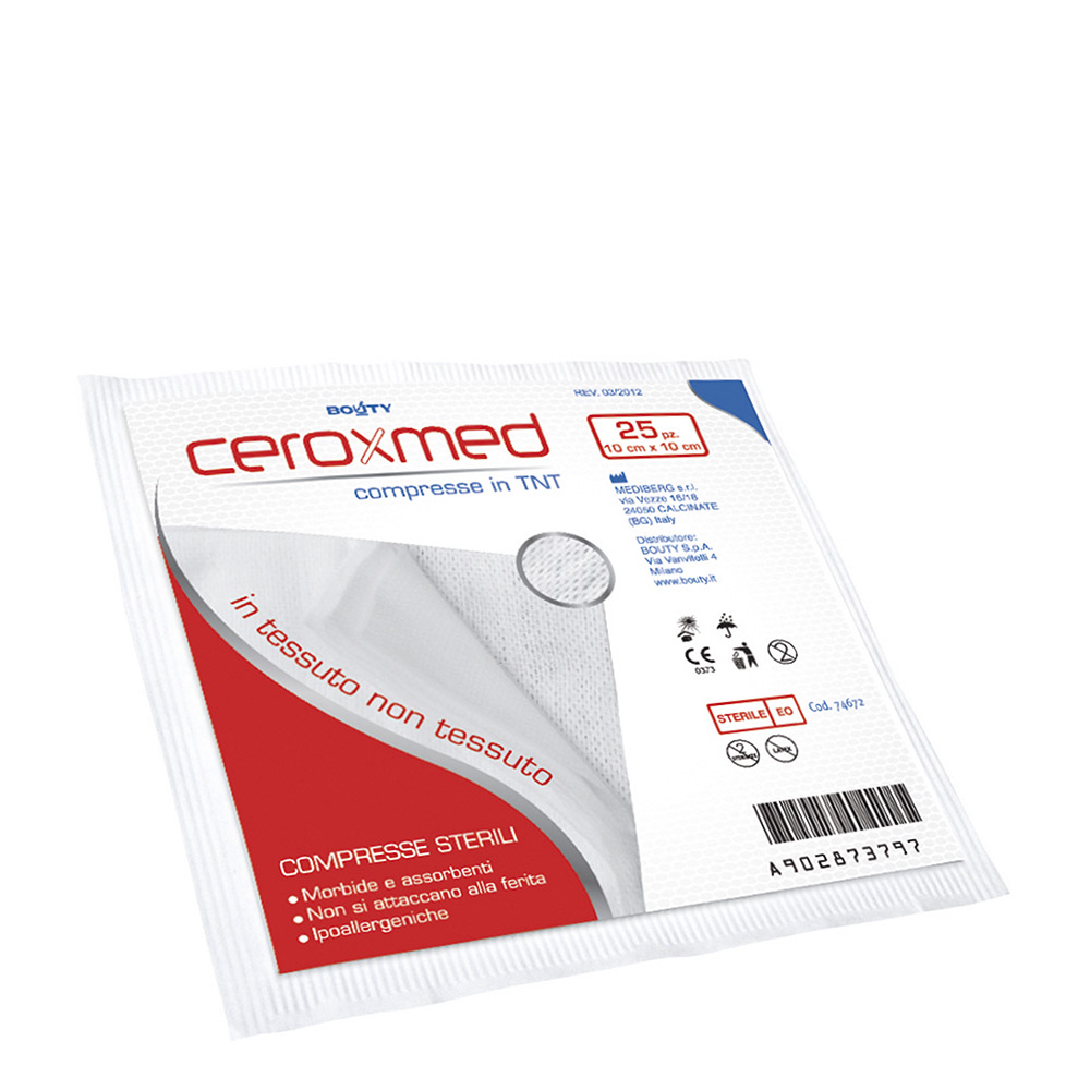 Ceroxmed Compresse Garza TNT 10x10 cm 25 Pezzi