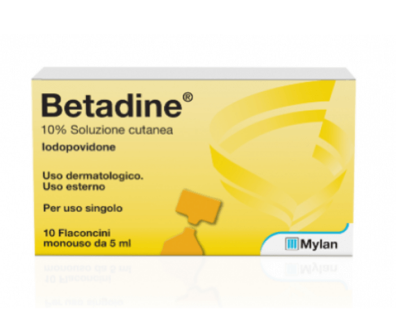 BETADINE SOLUZIONE CUTANEA 10 FLACONI 5 ML 10%