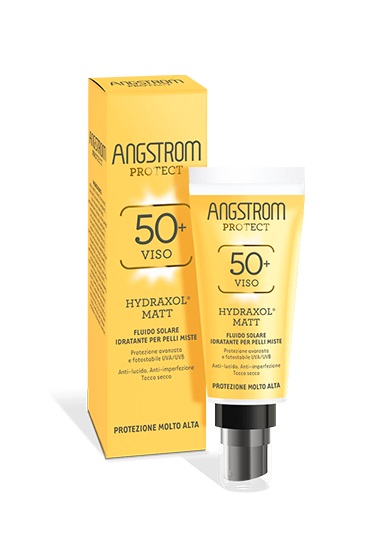Angstrom Fluido Solare Matt Idratante Pelle Mista SPF 50+ Protezione Viso 40 ml