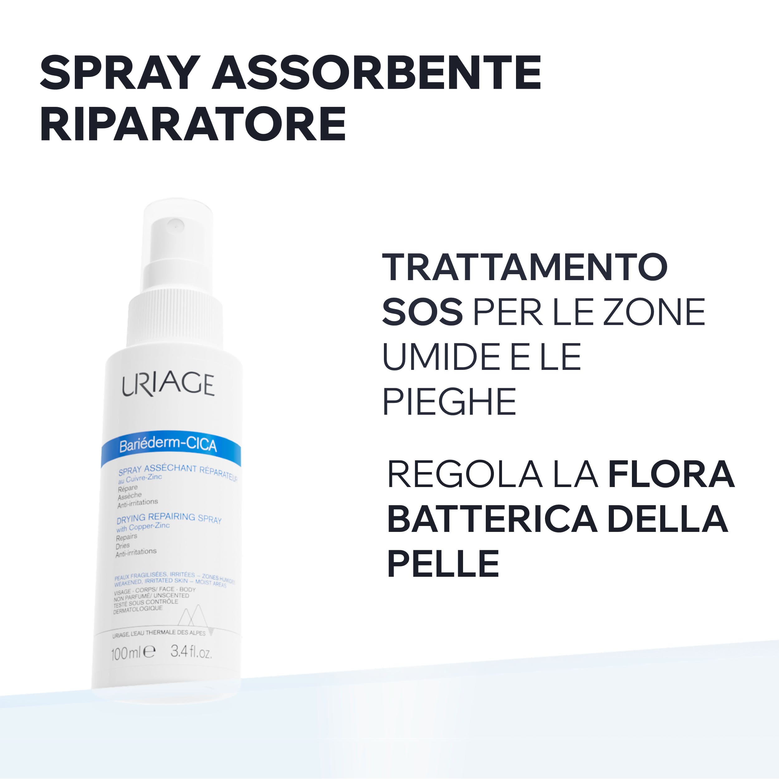Uriage Bariéderm Cica-Spray Assorbente Riparatore Lenitivo 100 ml
