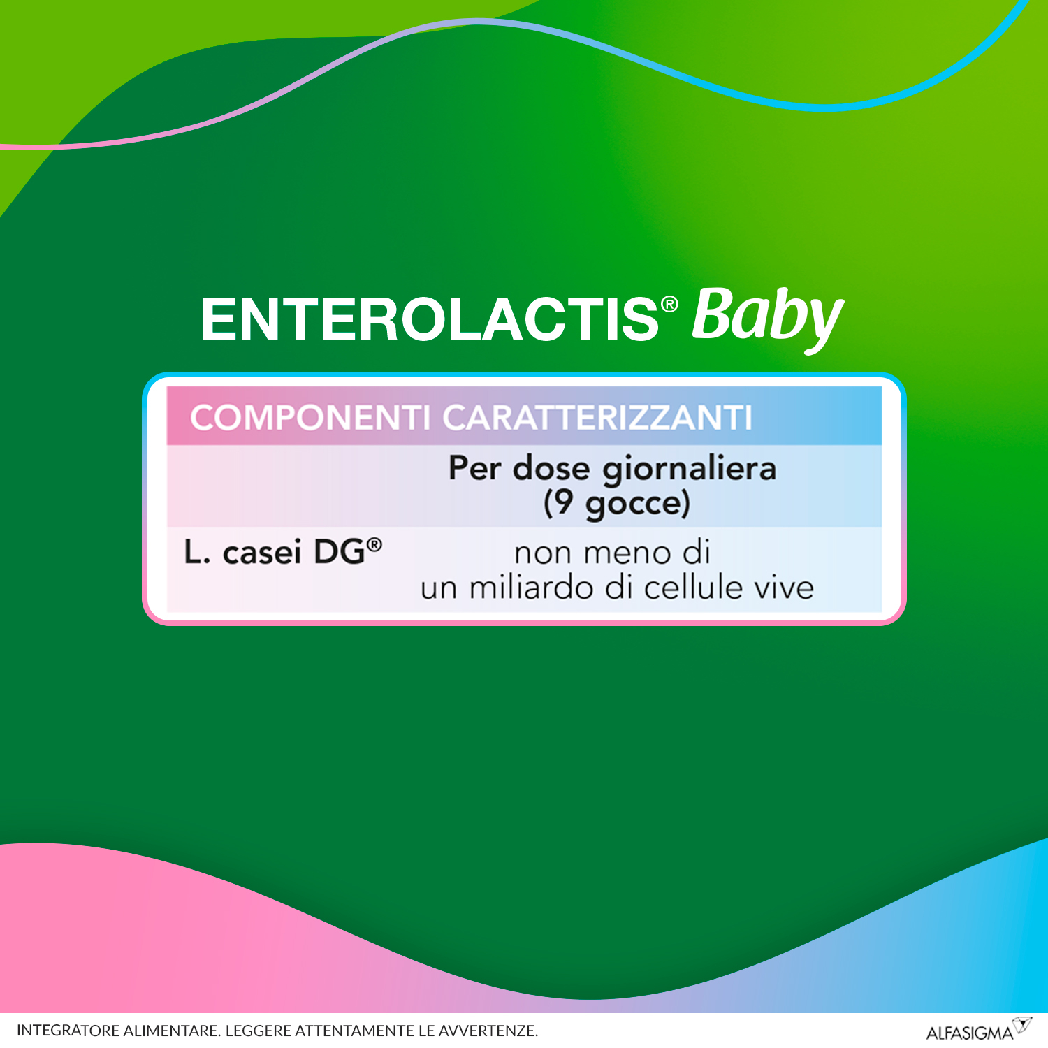 Enterolactis Baby Gocce, Integratore Alimentare con Fermenti lattici, probiotici L,Casei DG, 14 Miliardi Cellule Vive, Specifico per Bambini 1-4 anni, Flacone da 8ml