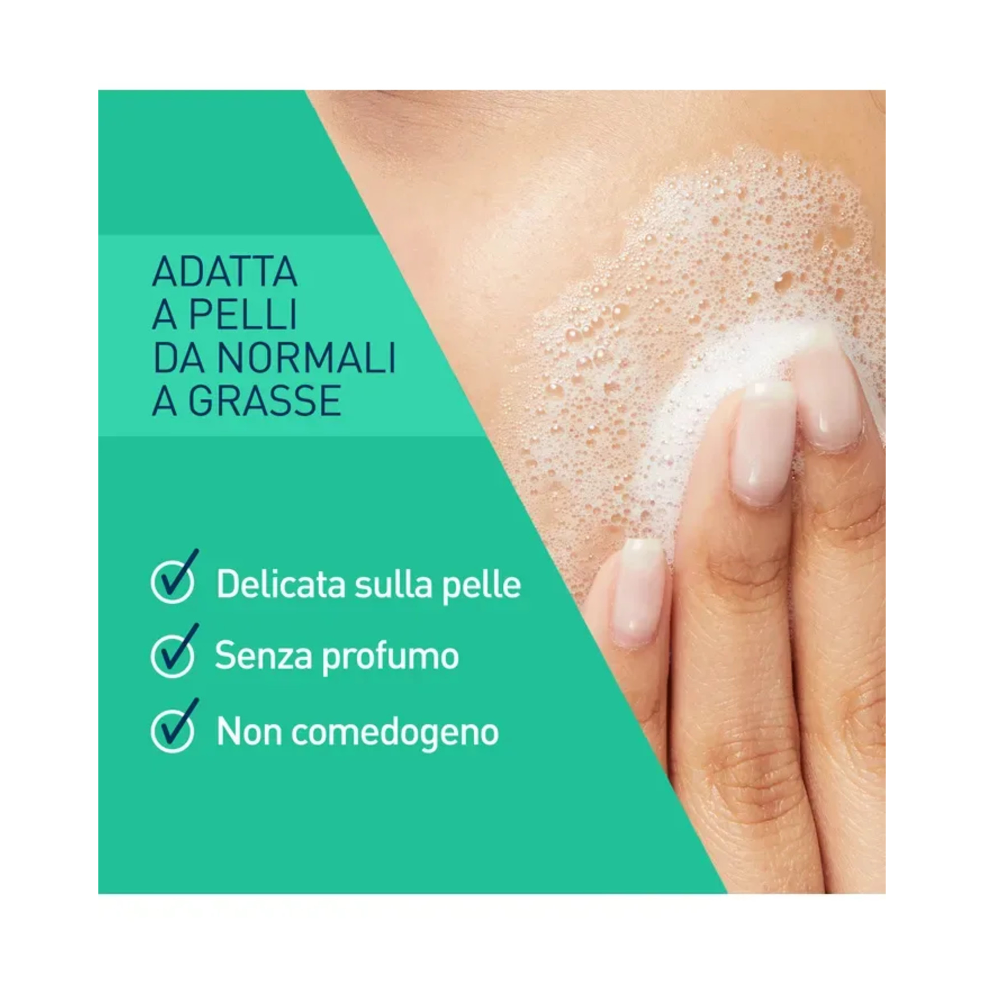 CeraVe - Schiuma Detergente Seboregolatrice Viso E Corpo Per Pelli Normali E Grasse 473 ml