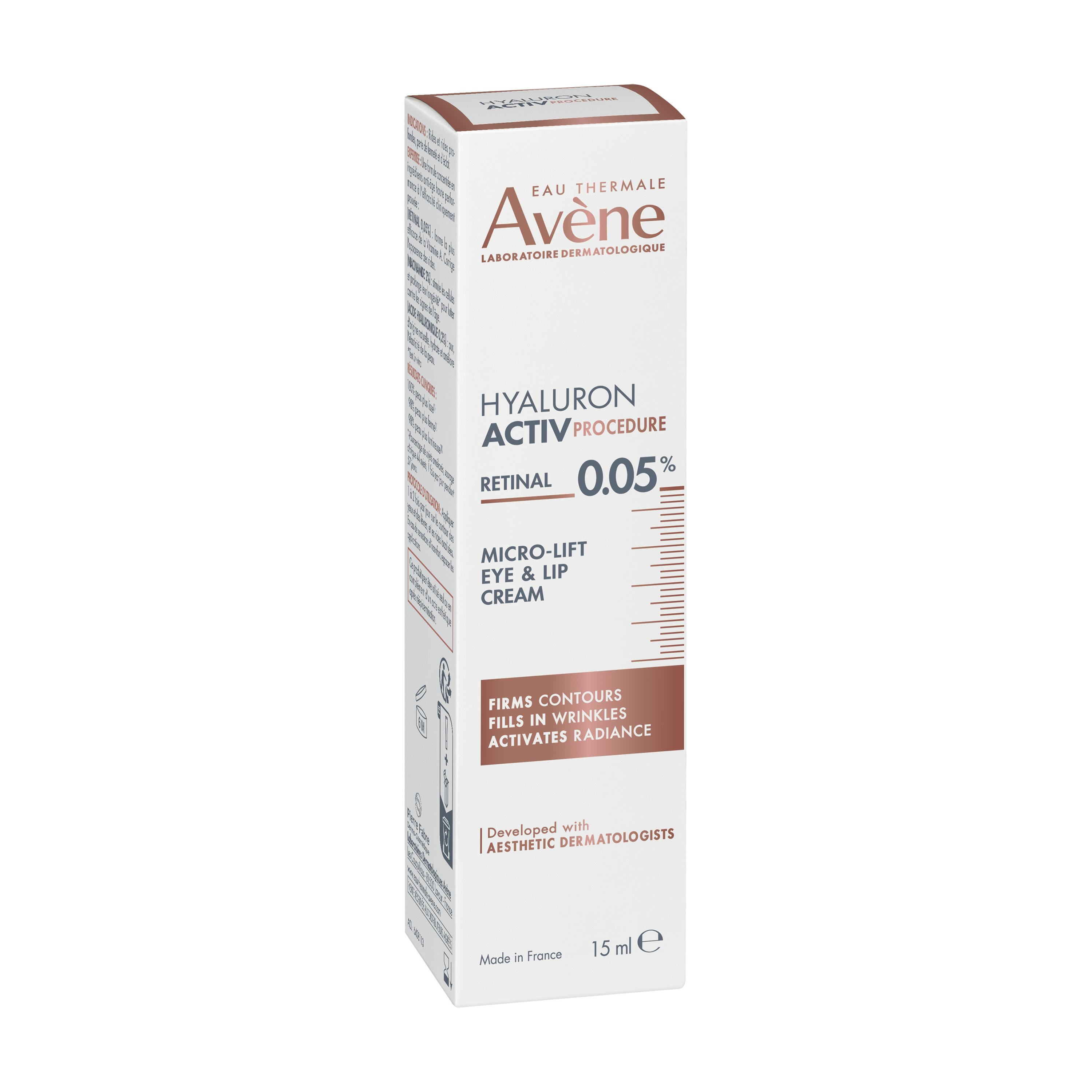 Eau Thermale Avène HYALURON ACTIV PROCEDURE Crema Micro-Lift Occhi & Labbra - 0,05% Retinal - ANTIETA 15 ml