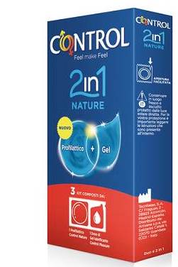 Control 2 in 1 Nature Lube Profillattico Gel 3 Pezzi
