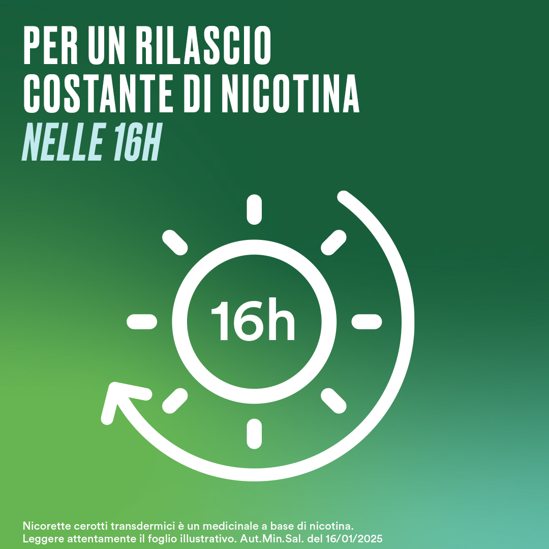 Nicorette 7 Cerotti Transdermici 10 mg Smettere di Fumare