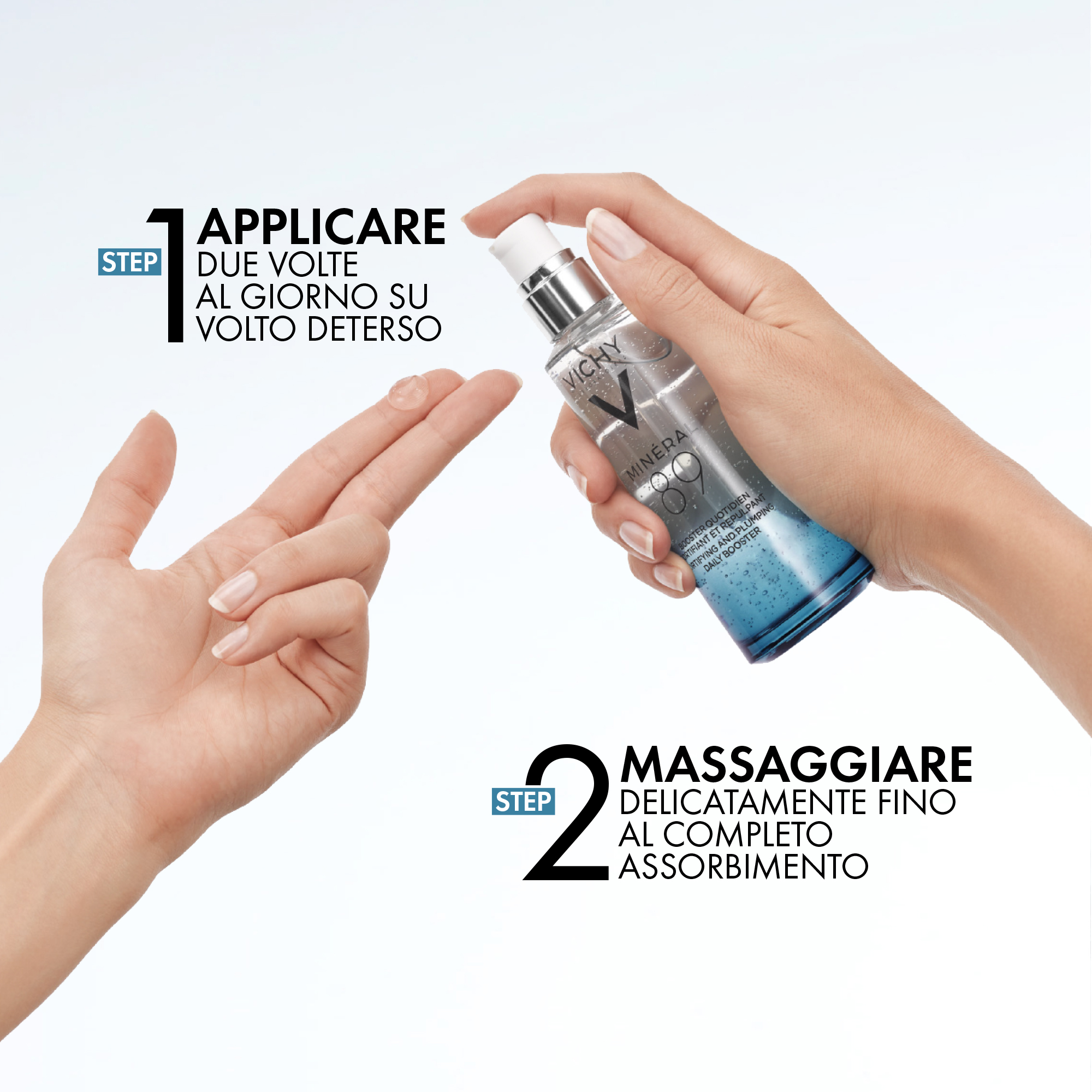 Vichy Mineral 89  Booster quotidiano fortificante e rimpolpante con acido ialuronico 50 ml