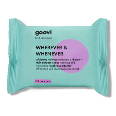 GOOVI WHEREVER &amp; WHENEVER salviettine multiuso 20 Pezzi