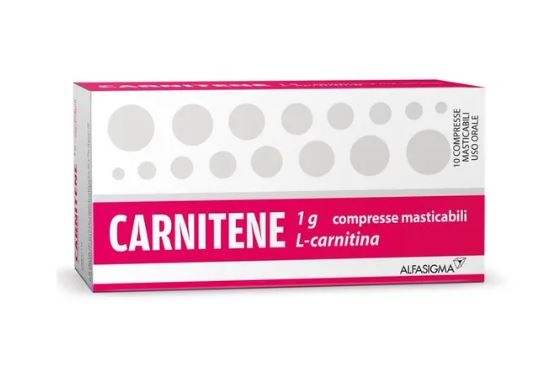 Carnitene 1g L-Carnitina 10 Compresse Masticabili