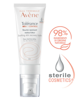 Eau Thermale Avène Tolérance Control Balsamo Lenitivo Riequilibrante, Allevia le sensazioni di calore e tensione cutanea,  Pelle Ipersensibile, reattiva, intollerante o a tendenza allergica, 40ml 