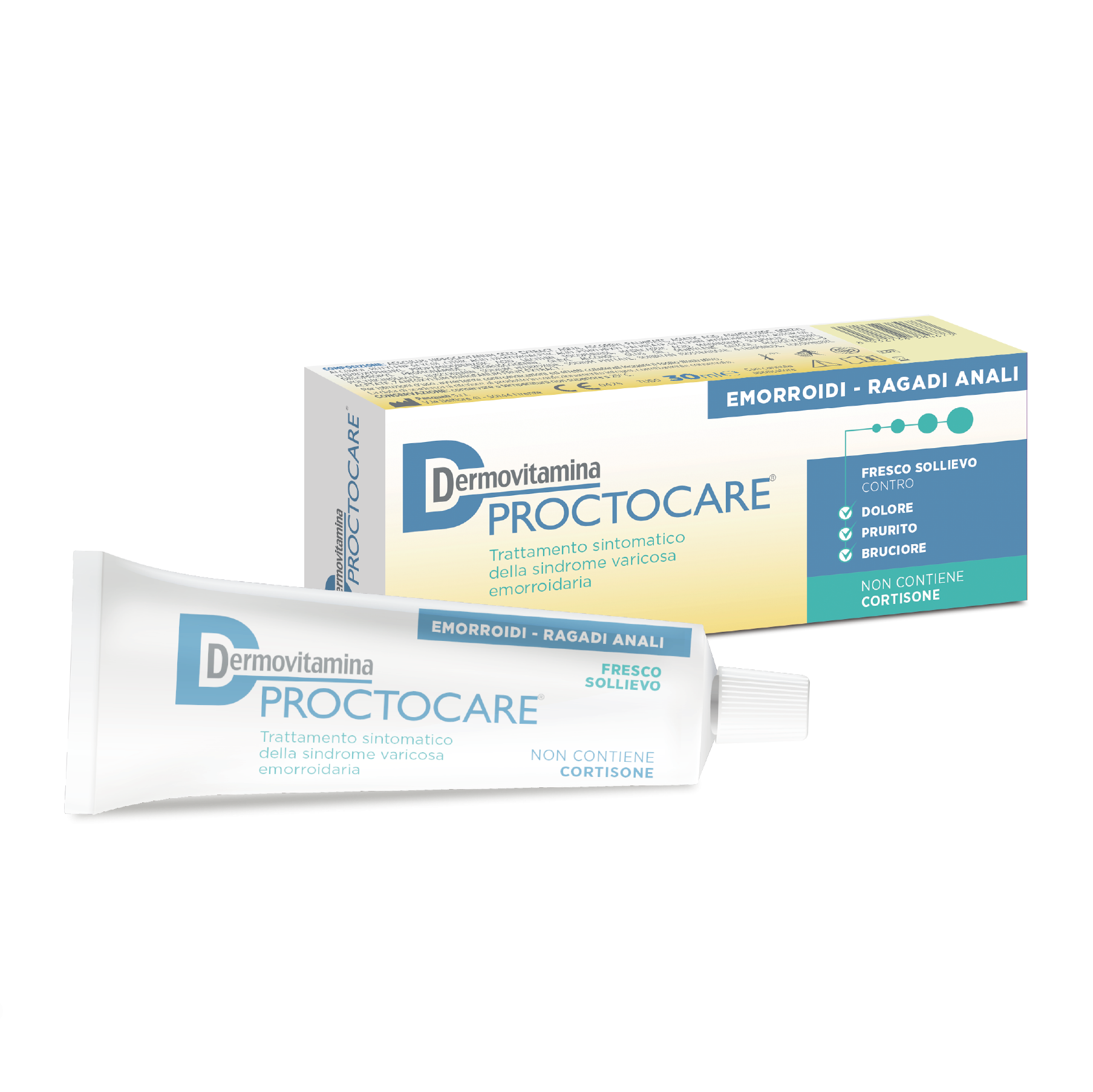 Dermovitamina Proctocare - Crema per Emorroidi e Ragadi Anali - 30 ml