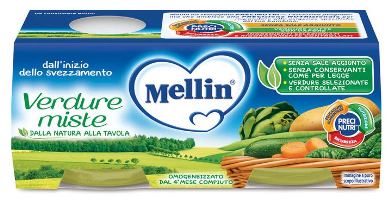 Mellin Omogeneizzato Verdure Miste 2 x 80 g