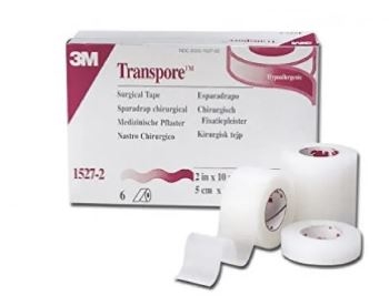 3M Transpore Cerotto in Rocchetto Misura 2,5 x 500 CM