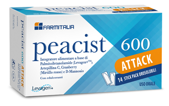 Peacist 600 Attack Integratore per Cistite e Vie Urinarie 14 Buste