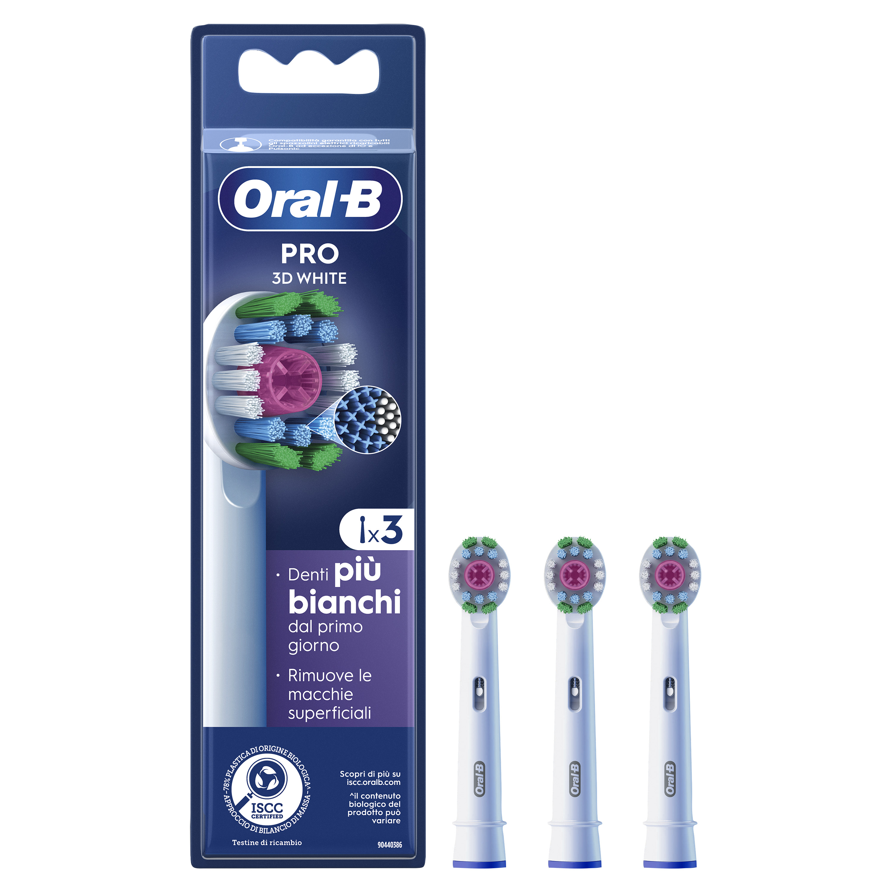ORALB PW REFILL 3D WHITE 3PZ