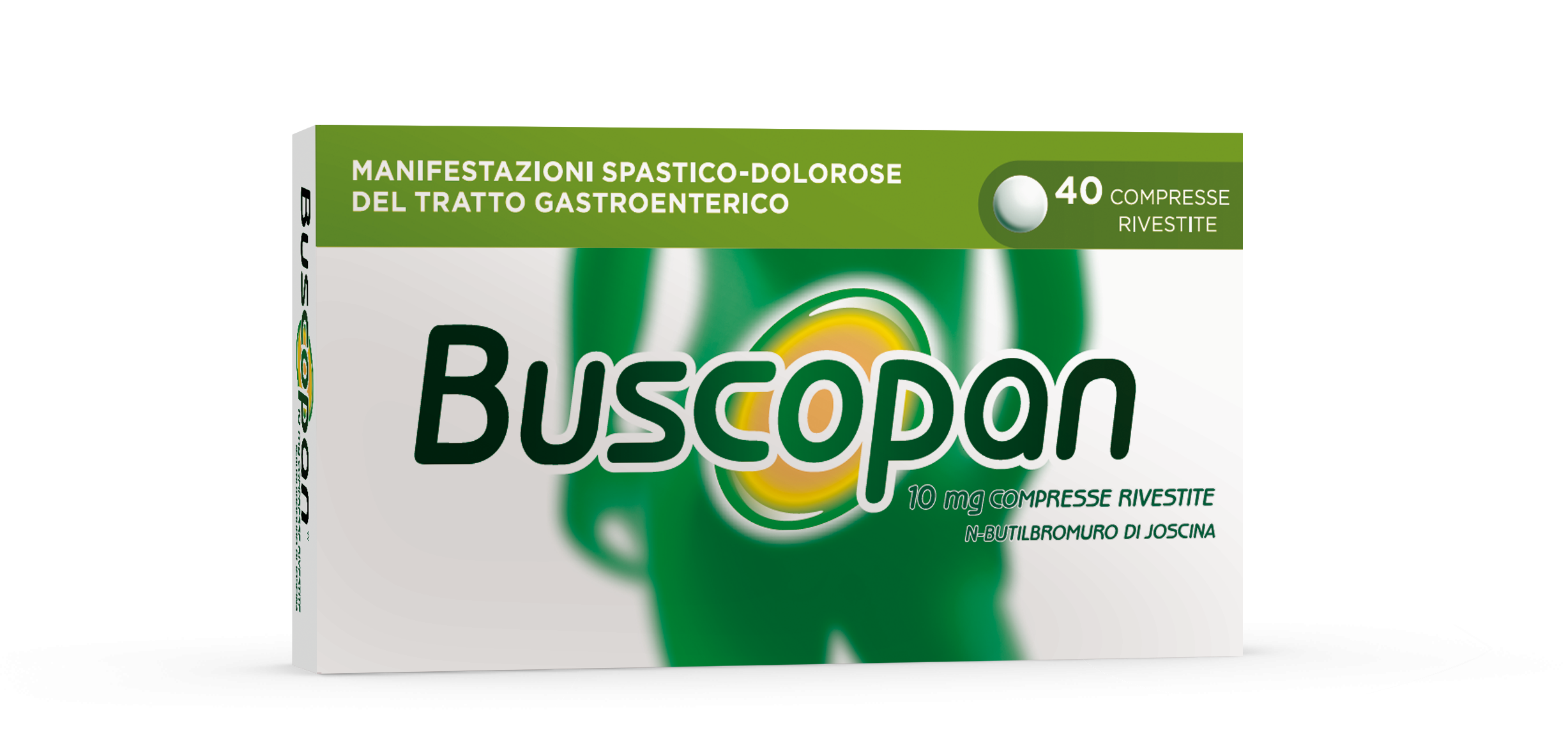 Buscopan Contro Mal di Pancia, Dolori e Crampi Addominali, 40 Compresse Rivestite