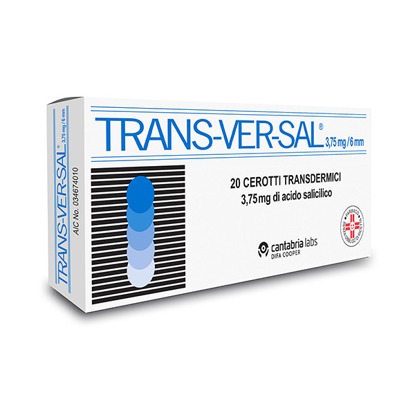 Transversal 3,75 mg/ 6 mm Acido Salicilico 20 Cerotti Transdermici