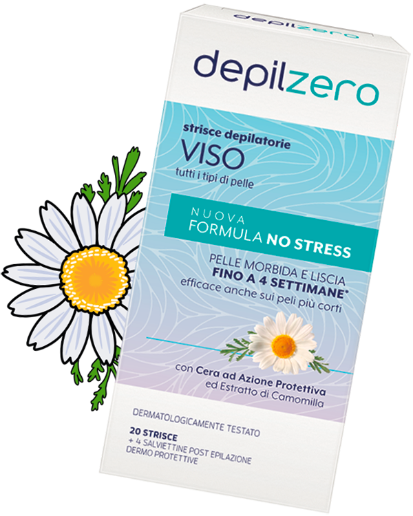 Depilzero Strisce Depilatorie Viso e Bikini 24 Pezzi