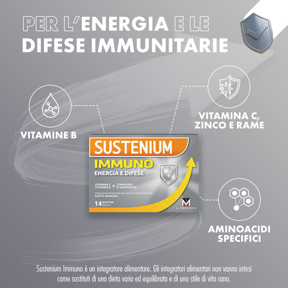 Sustenium Immuno Integratore Sistema Immunitario 14 Bustine