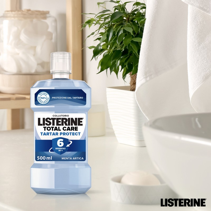 Listerine Colluttorio, Total Care, Protezione Tartaro, 500ml