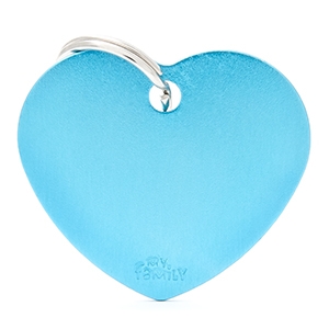 MY FAMILY MEDAGLIETTA CUORE (L) ALLUMINIO AZZURRO (REF. MFB65)