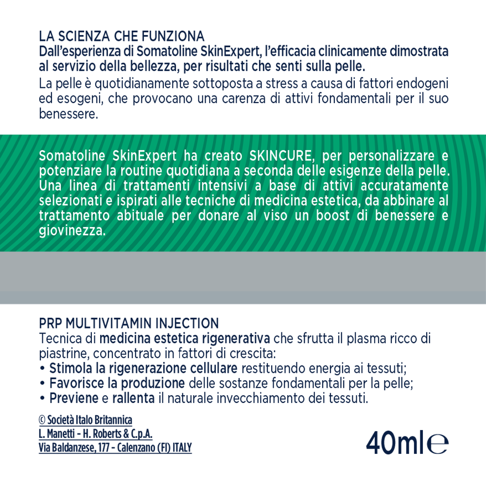 Somatoline SkinExpert, Skincure Vitamin Shock SOS, Crema Viso   Illuminante,  Vitamina C   40ml