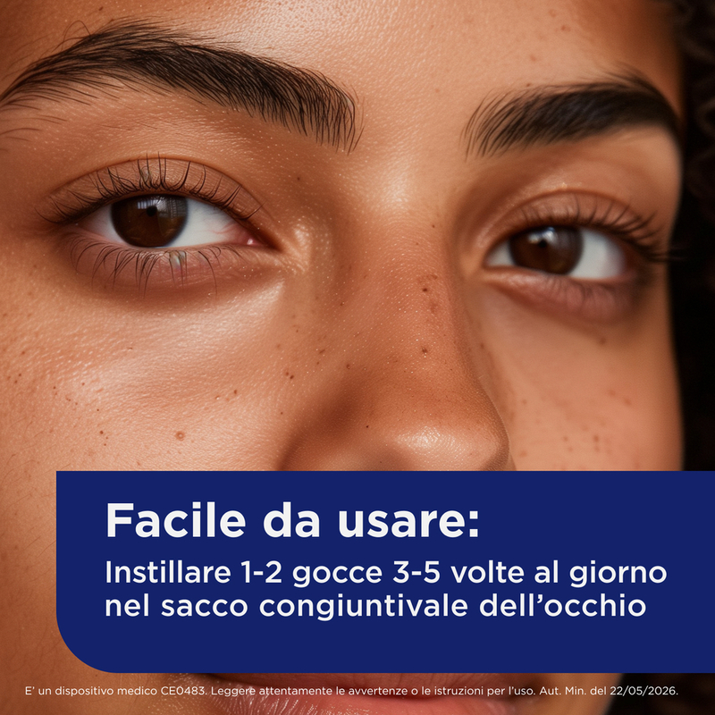 Bepanthenol Collirio 20 Fiale Da 0,5 ml - Trattamento Idratante Per Occhi Secchi