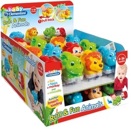 CLEMENTONI RUN&FUN ANIMALS ESPOSITORE24PZ