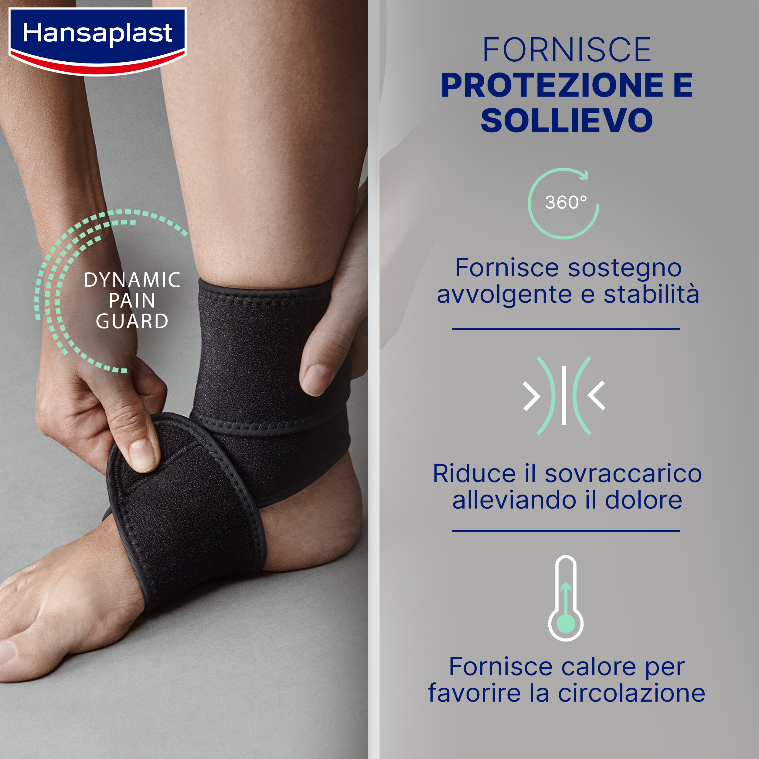 Hansaplast Sport Supporto Caviglia, Cavigliera ortopedica per protezione e sollievo, 1 pezzo