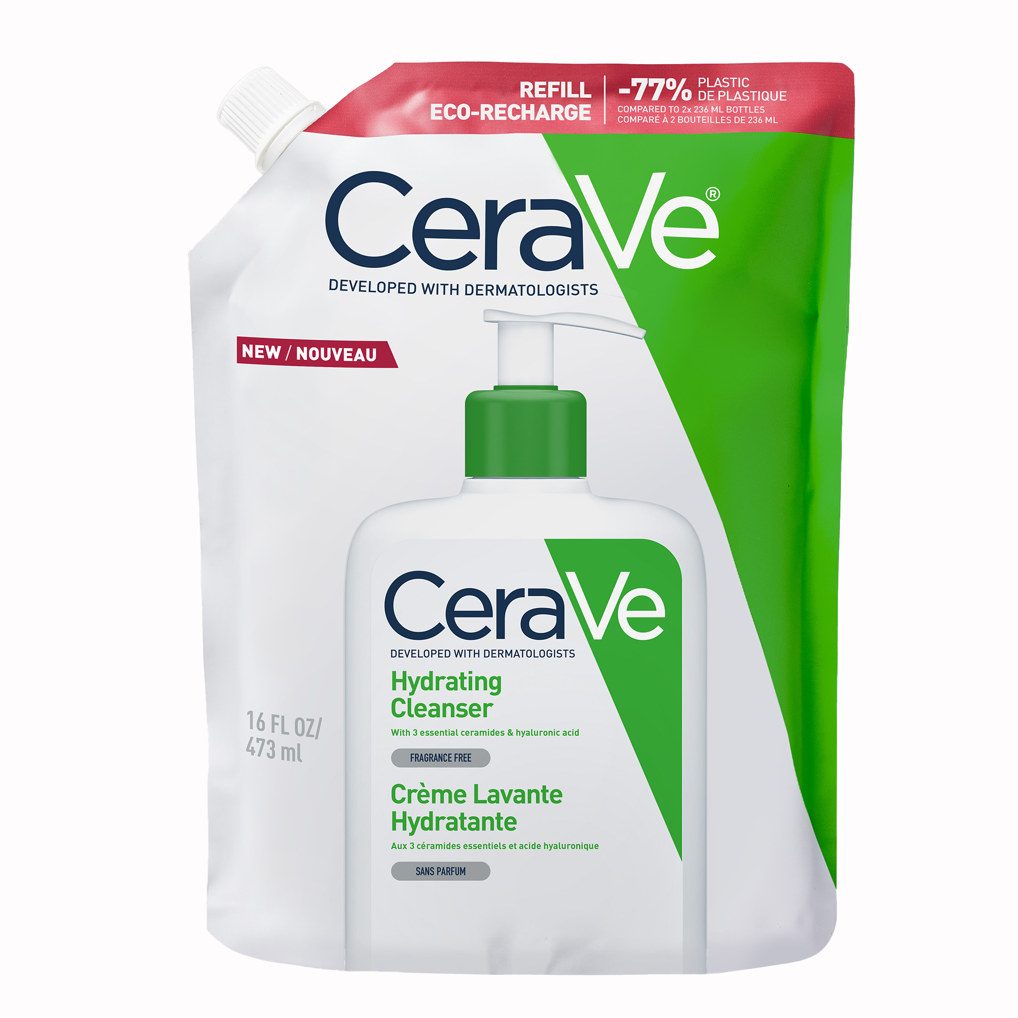 CeraVe Detergente Idratante Viso Pelle da Normale a Secca Refill 473 ml