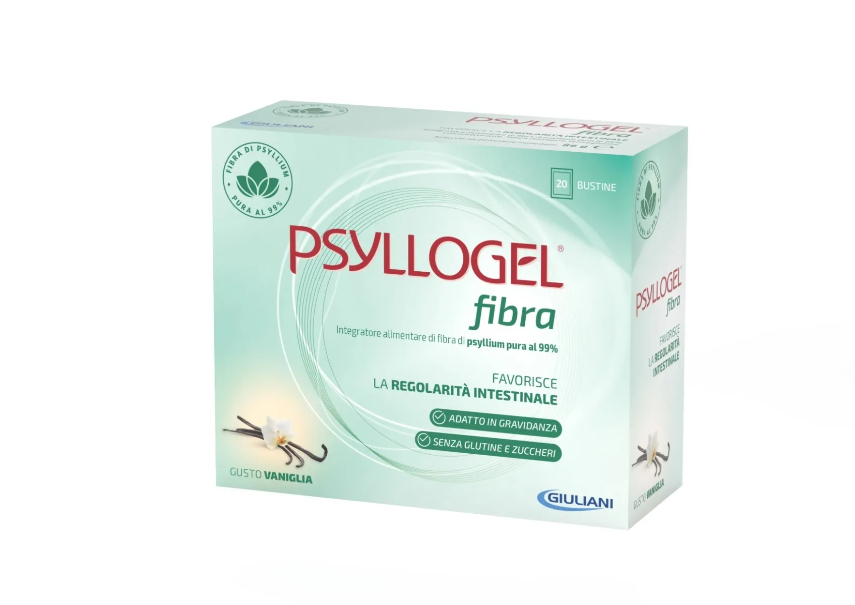 Psyllogel Fibra Integratore Gusto Vaniglia Senza Zucchero 20 Bustine