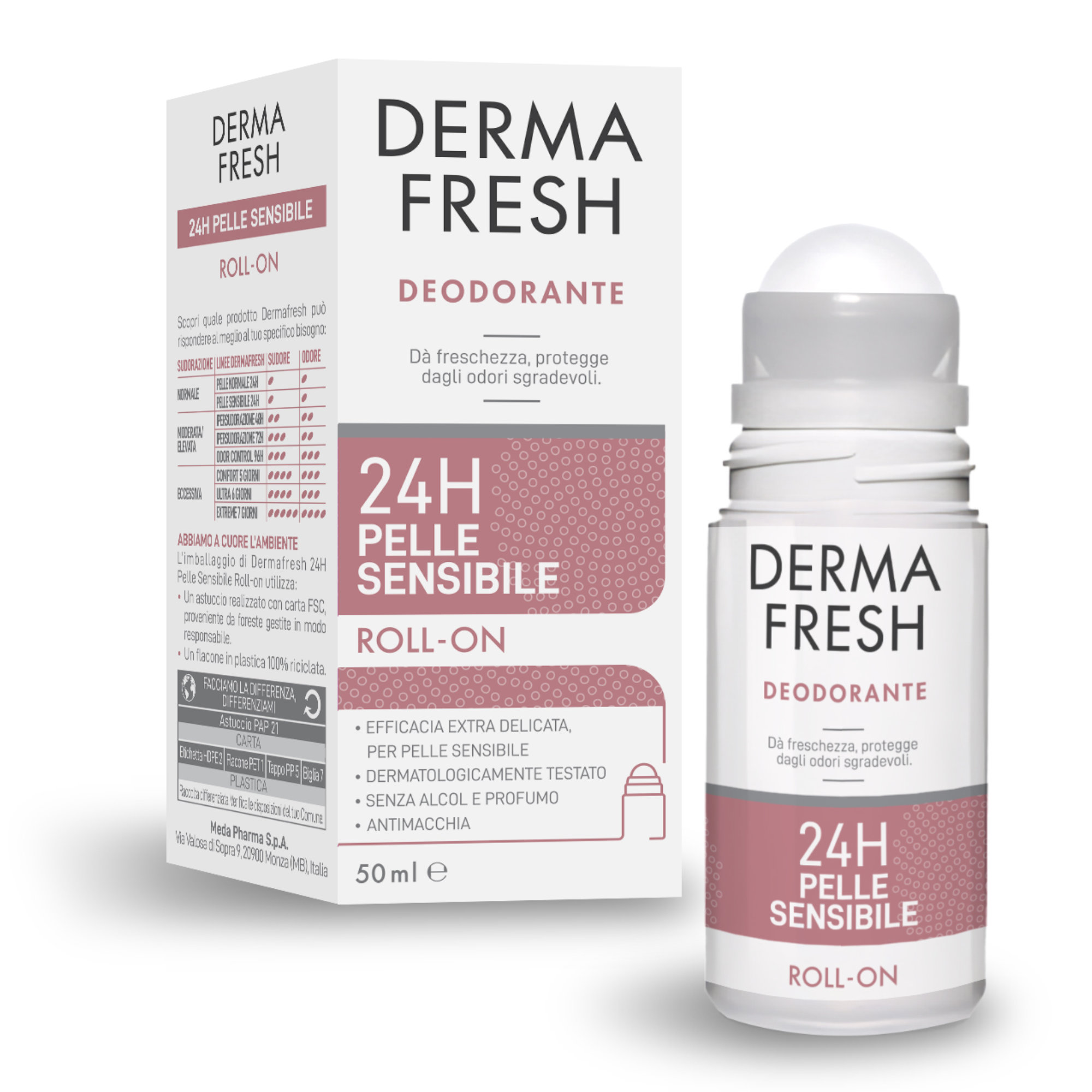 DERMAFRESH 24H P/SENS ROLL50ML