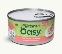 OASY GATTO NATURY SOFT JELLY POLLO CON SALMONE 85GR (lattina)