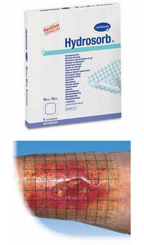 MEDICAZIONE TRASPARENTE HYDROSORB DI GEL DI POLIURETANO STERILE 10X10X5PZ