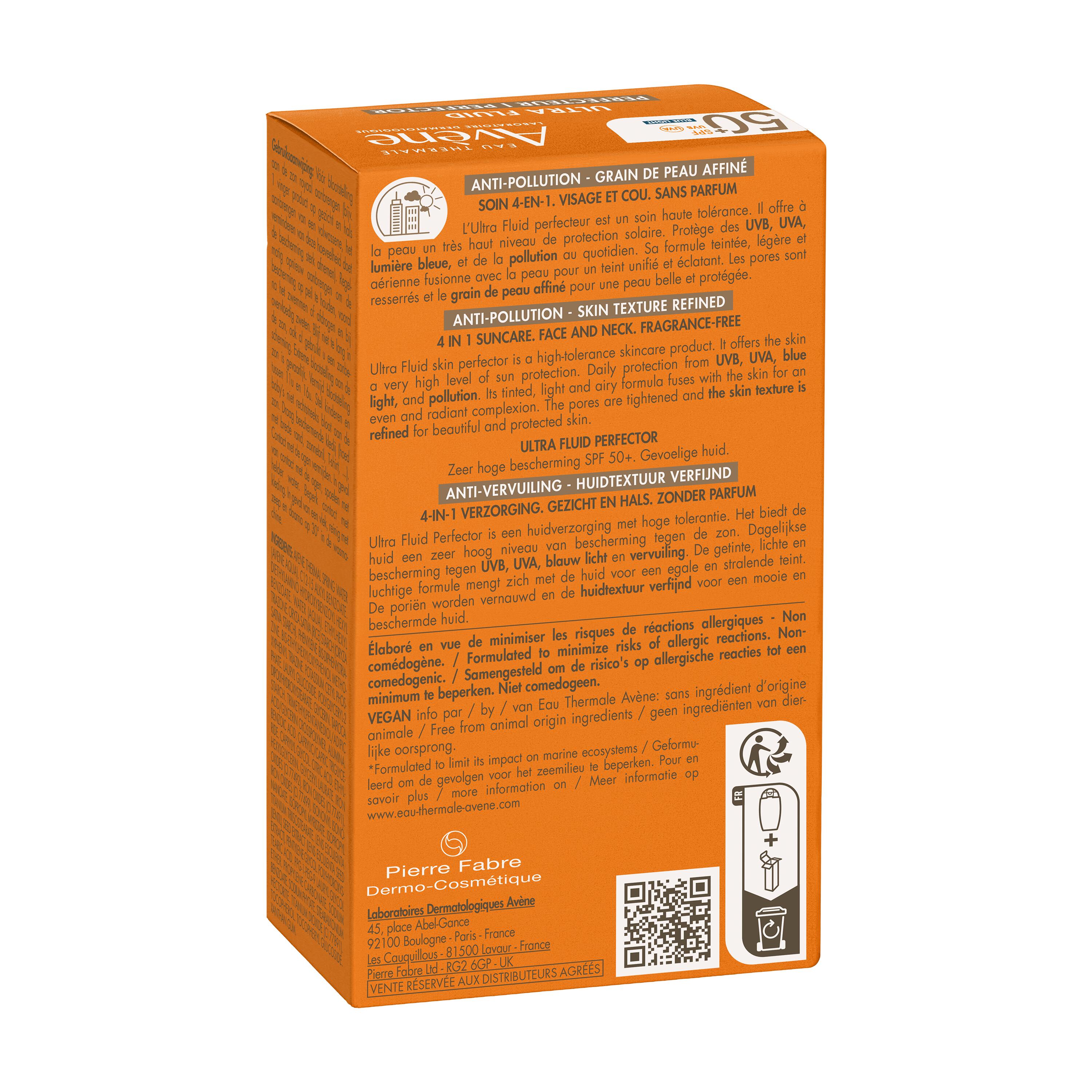 Avène - Ultra Fluid Perfezionatore Protezione Solare Molto Alta SPF50+ Viso 50 ml