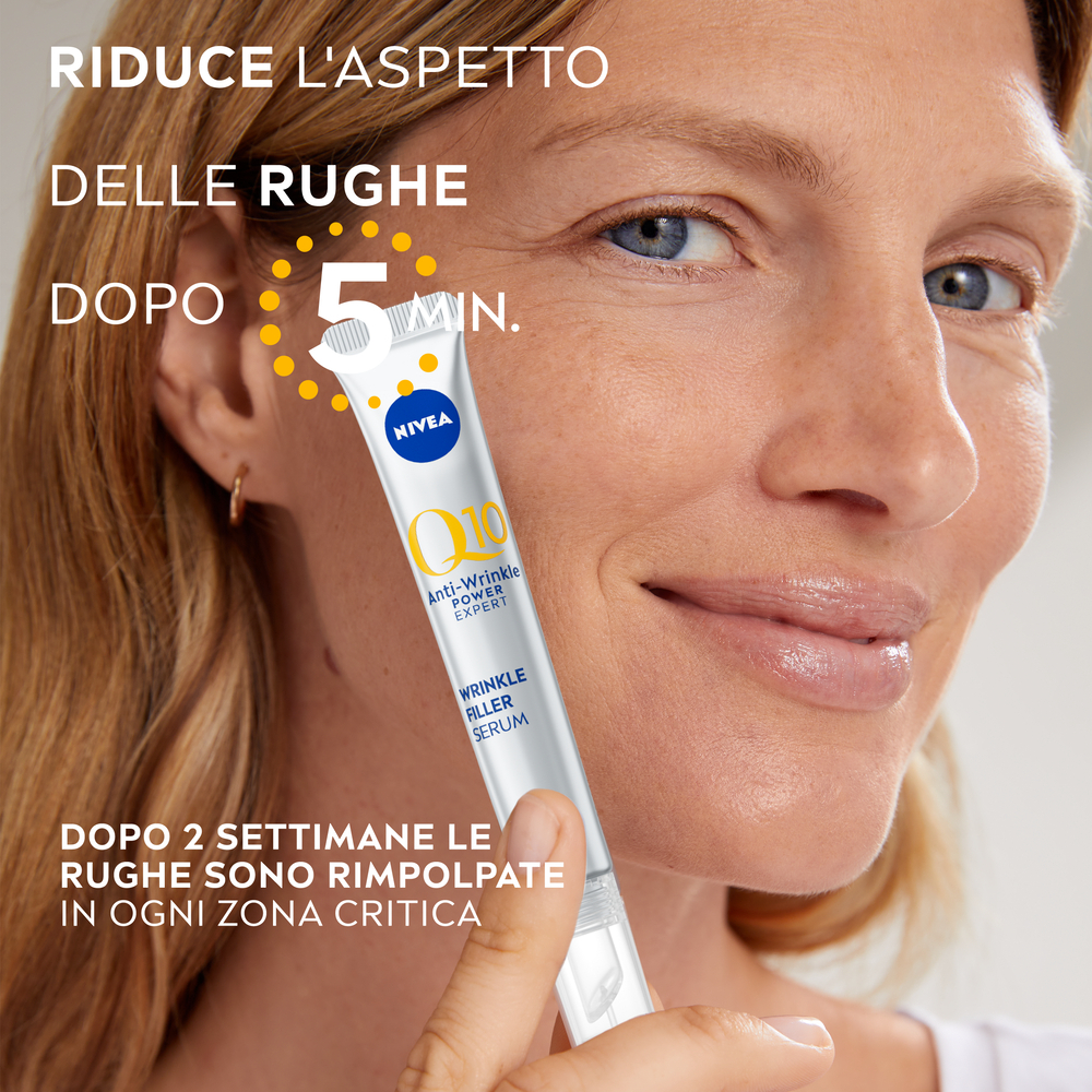 Nivea Q10 Anti-Rughe Expert Siero Filler Anti-rughe Mirato 15 ml, Siero viso antirughe riempitivo