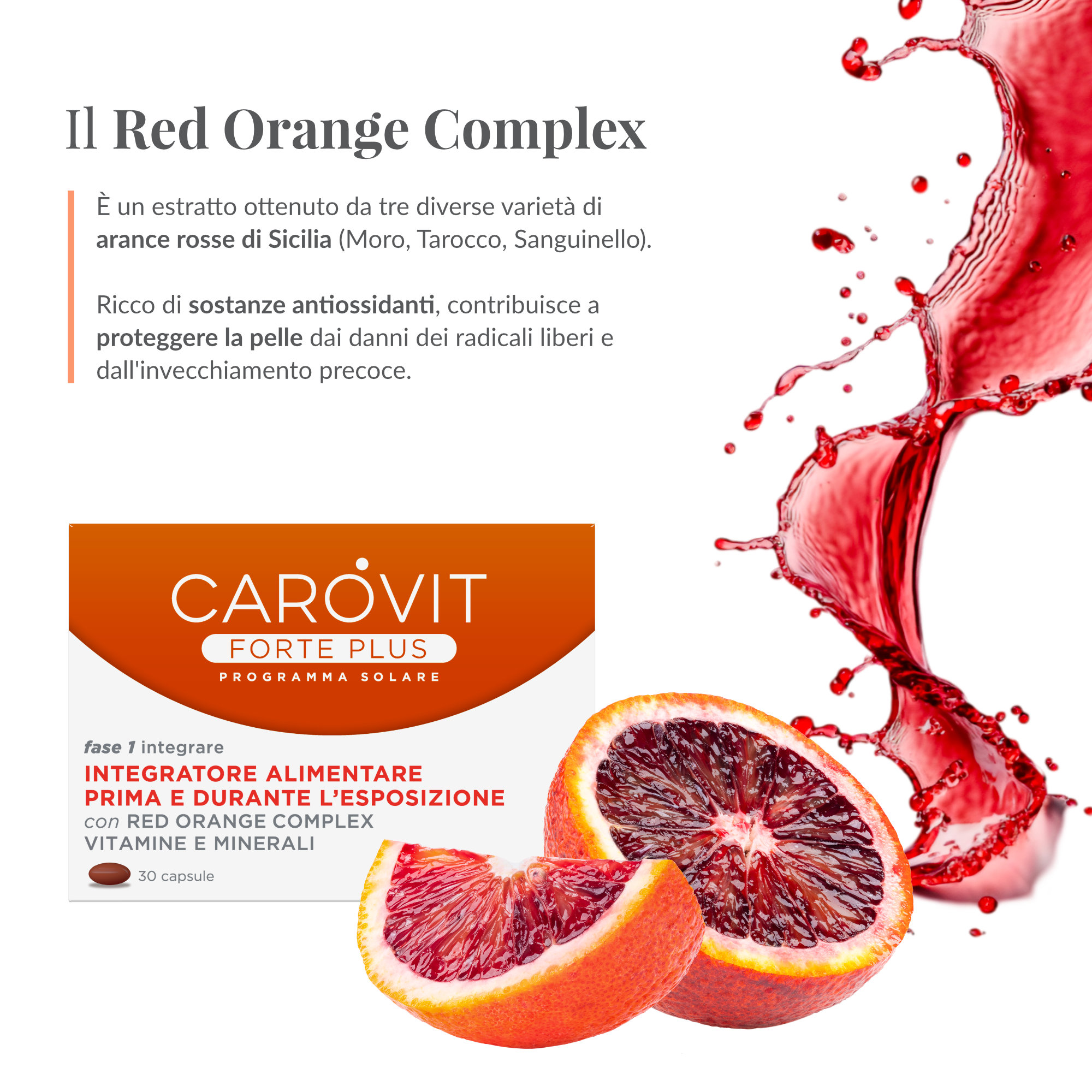 Carovit Forte Plus - Integratore Per L'Abbronzatura 30 Capsule