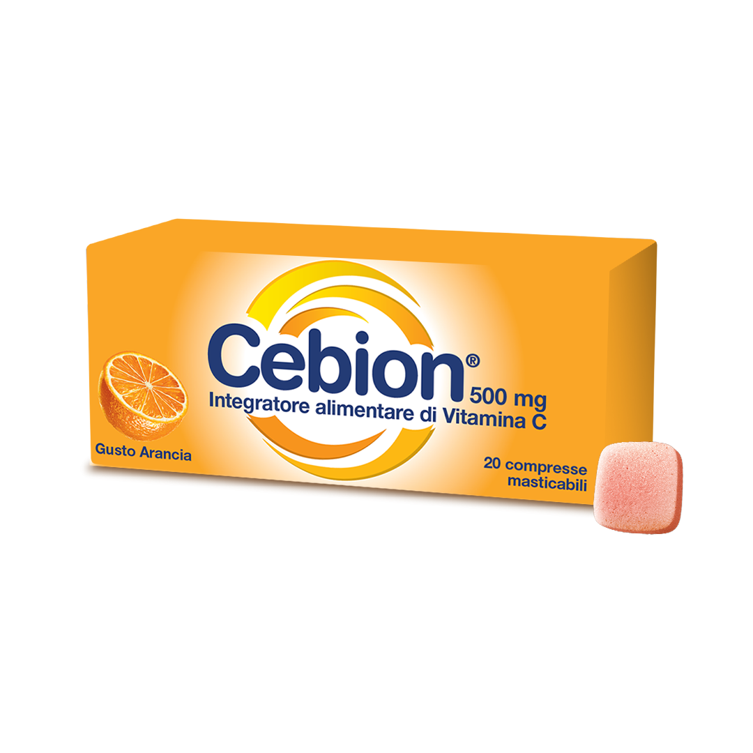 Cebion - Integratore di Vitamina C - gusto arancia - 20 compresse masticabili