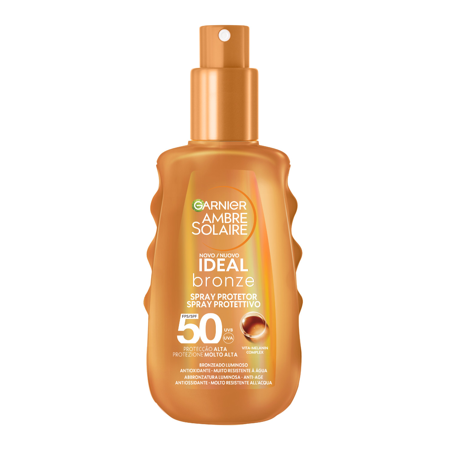 GARNIER AMBRE SOLAIR IDEAL BRONZE  LATTE SRAY SPF 50+ 150 ML