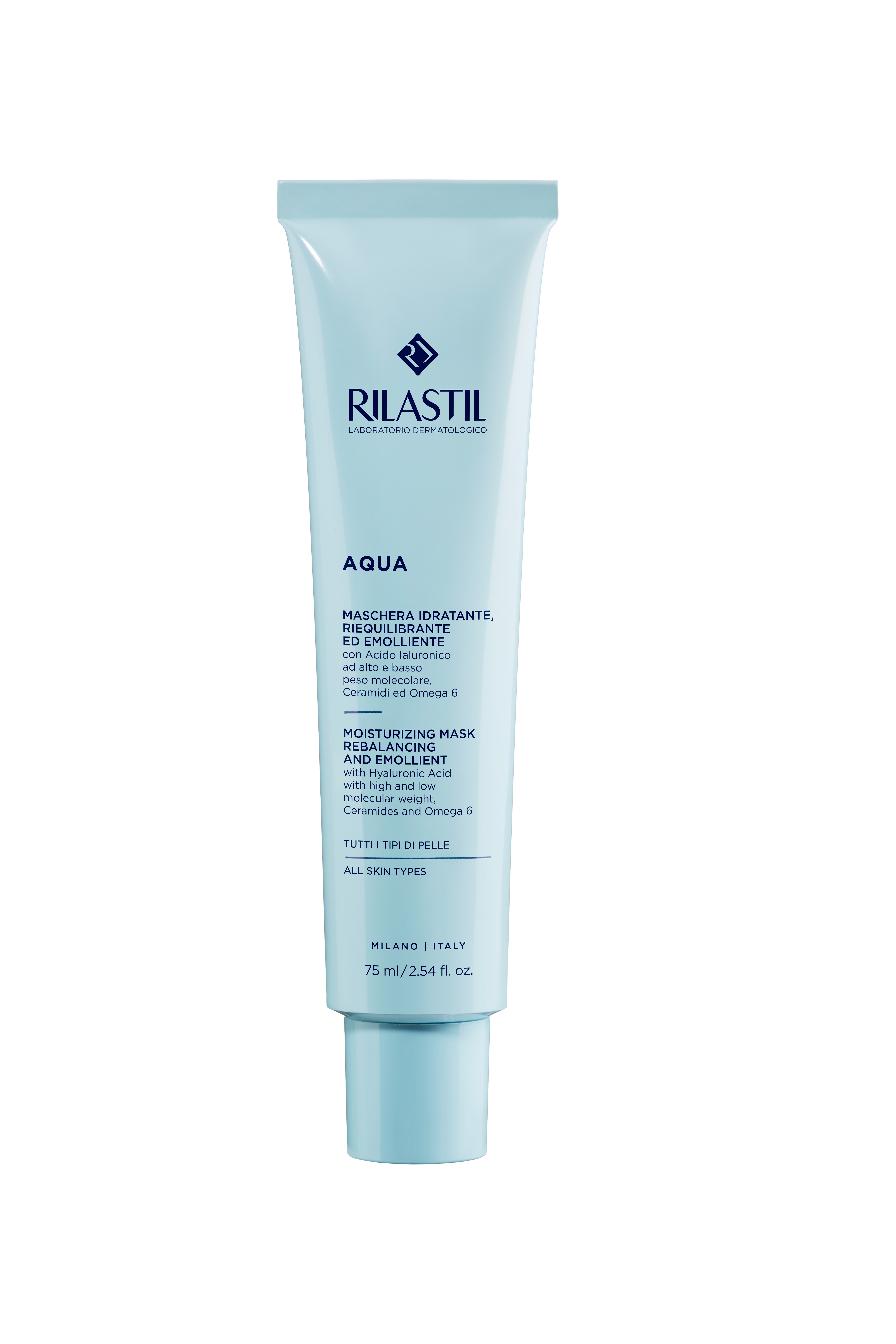 Rilastil Aqua - Maschera Idratante Riequilibrante Ed Emolliente Viso 75 ml