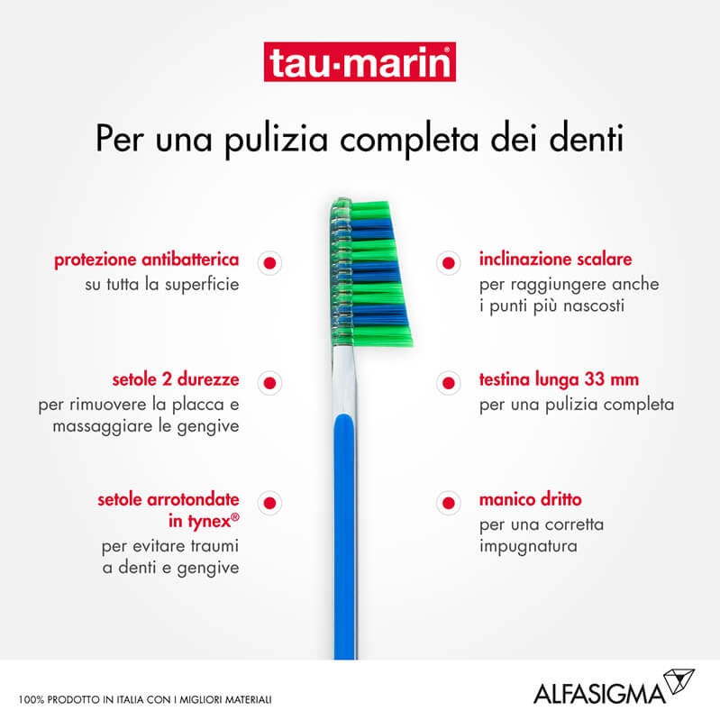 Tau-Marin Spazzolino Scalare 33 Setole Morbide Testina Grande