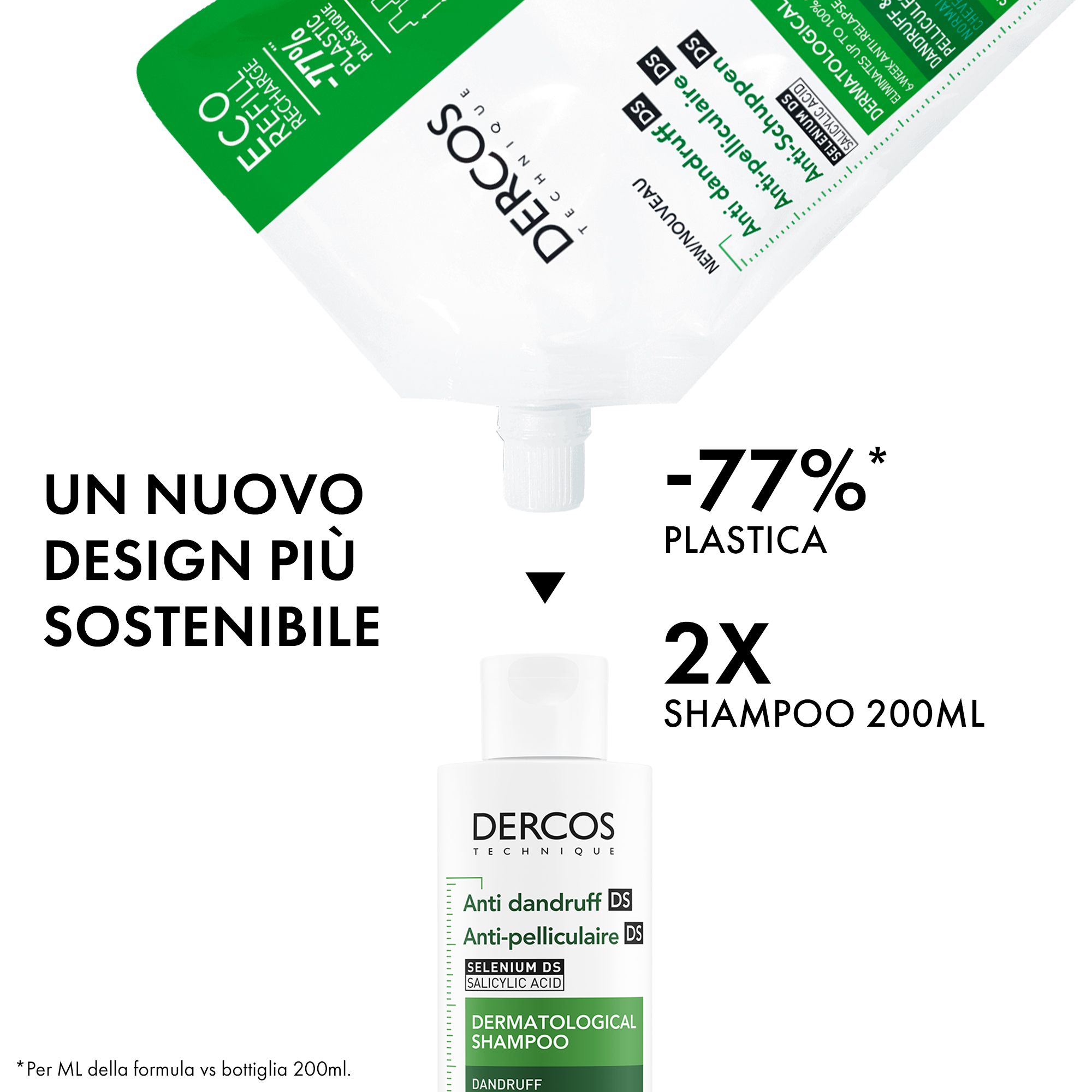 Vichy Dercos Shampoo trattante Anti-forfora DS per capelli da normali a grassi 400 ml