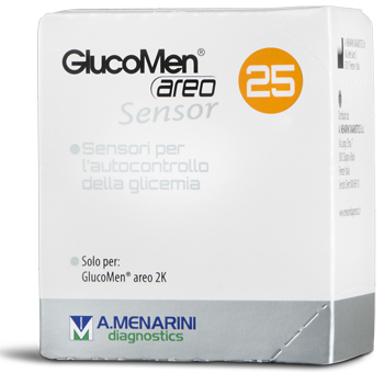 GlucoMen Areo Sensor Strisce Controllo Glicemia 25 Pezzi 