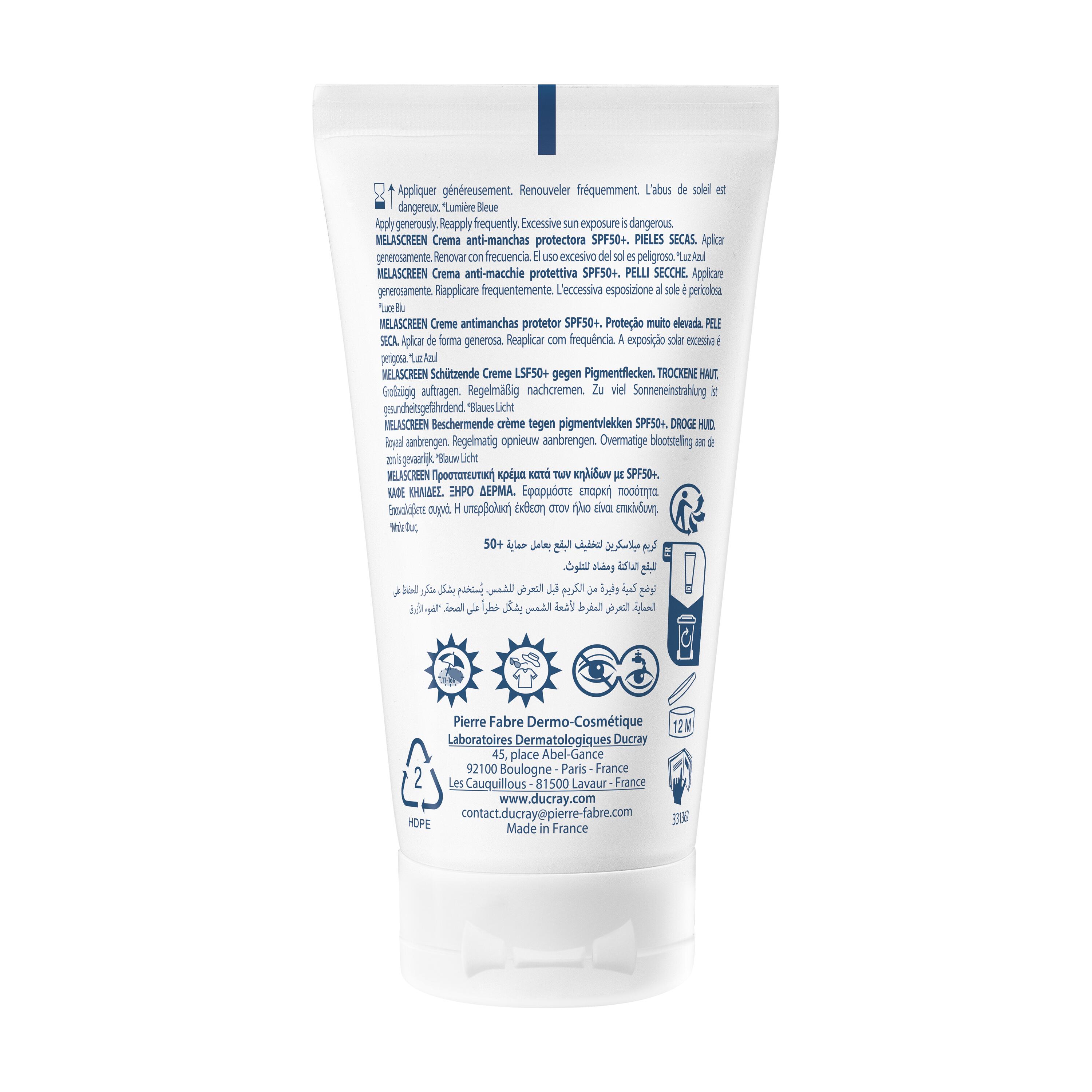 Ducray Melascreen - Crema Anti-Macchie Protettiva SPF50+ Viso 50 ml