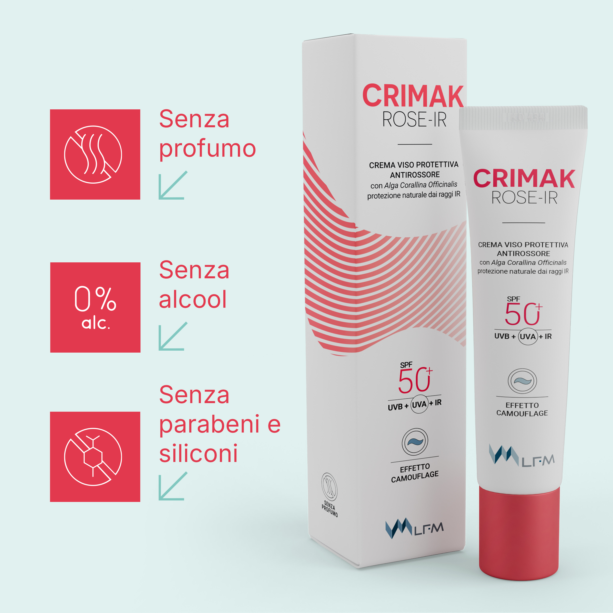 Crimak Rose IR 40 g - Crema Viso Per Pelle Couperose E Rosacea