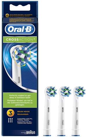 Oral-B CrossAction Testine Sostitutive 3 Pezzi