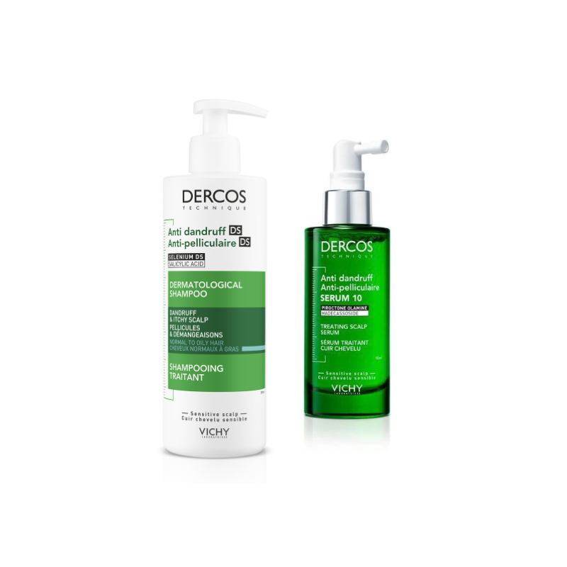 Vichy Dercos - Shampoo Anti-Forfora DS 400 ml + Siero Antiforfora 200 ml