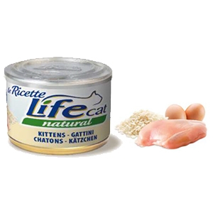 LIFEPETCARE LIFE GATTO NATURAL LE RICETTE KITTEN POLLO UOVA RISO 150GR (lattina)