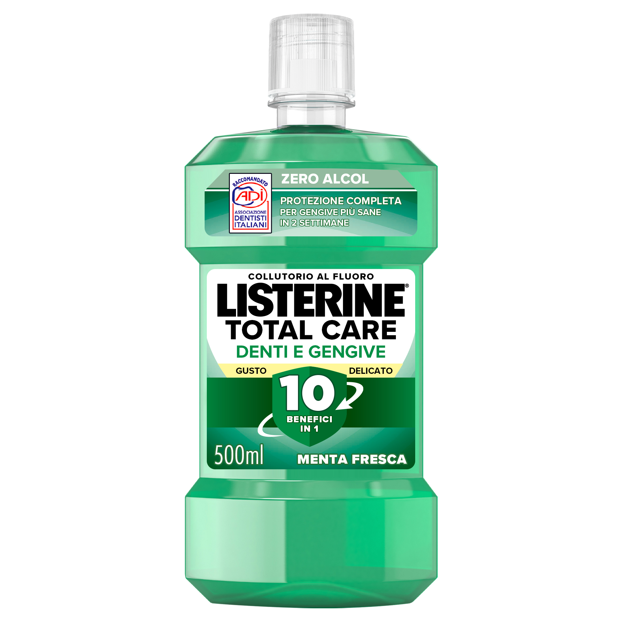 LISTERINE Difesa Denti Gengive Collutorio al Gusto Delicato alla Menta Delicata senza alcool 500 ml