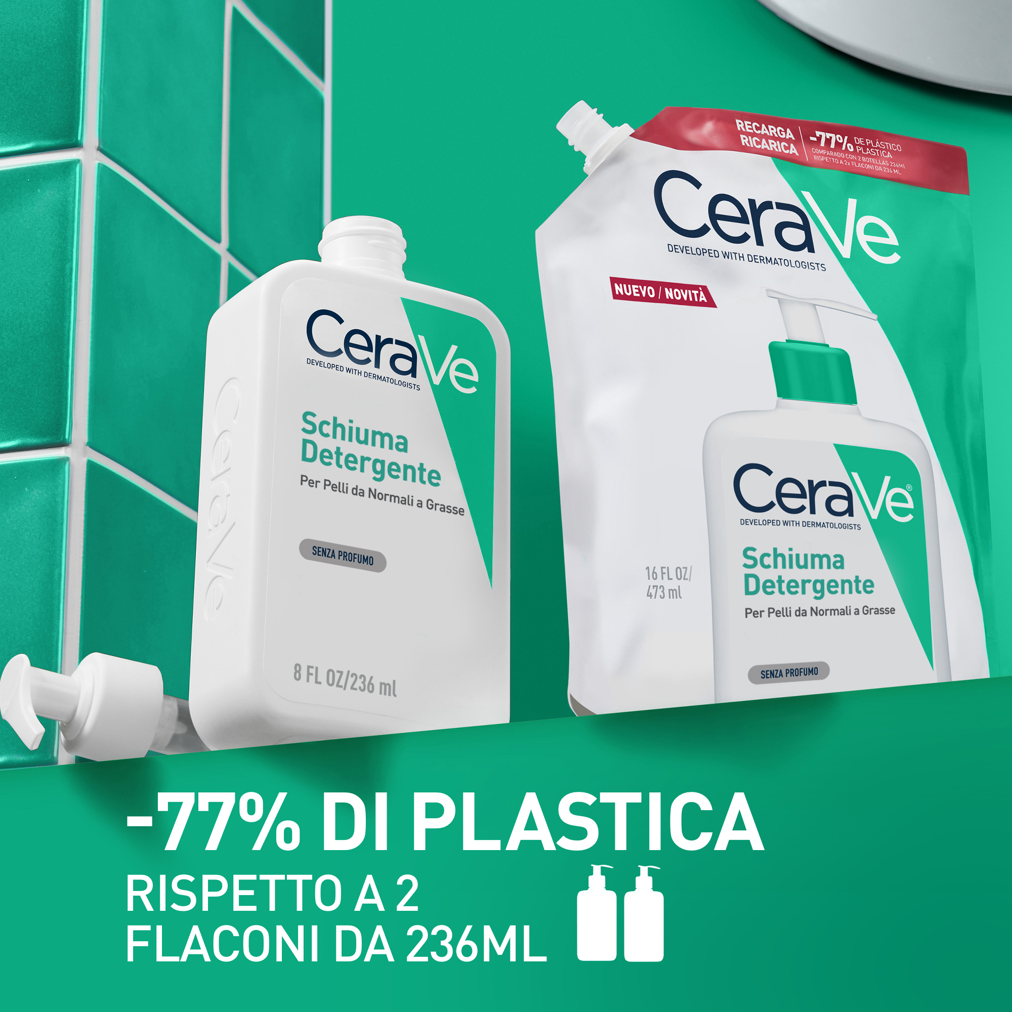 CERAVE REFILL SCHIUMA DETERGENTE 473ML