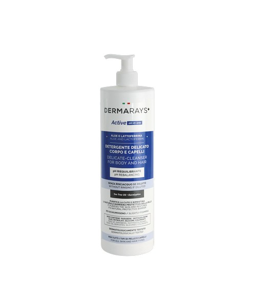 DERMARAYS ACTIVE all-in-one DETERGENTE DELICATO CORPO E CAPELLI 1000ML